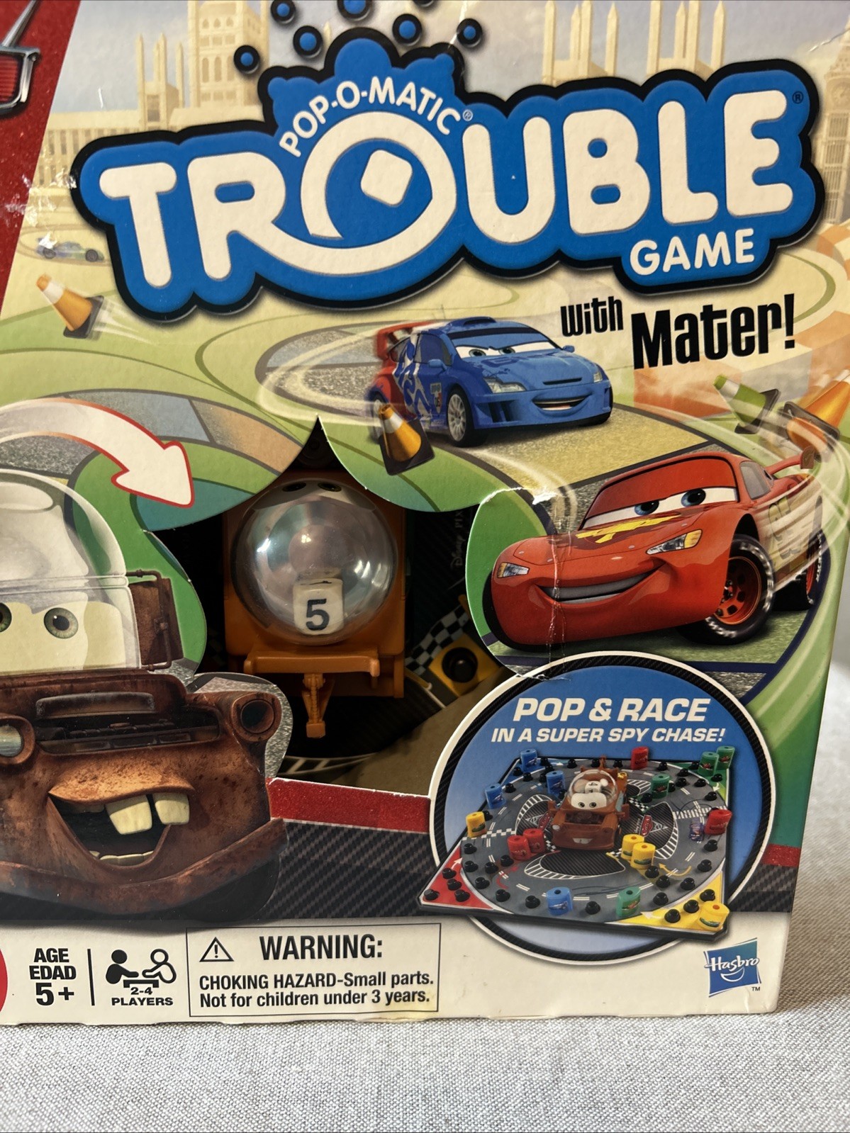 Disney Pixar Cars 2 Pop-O-Matic Trouble Game With Mater New in Box
