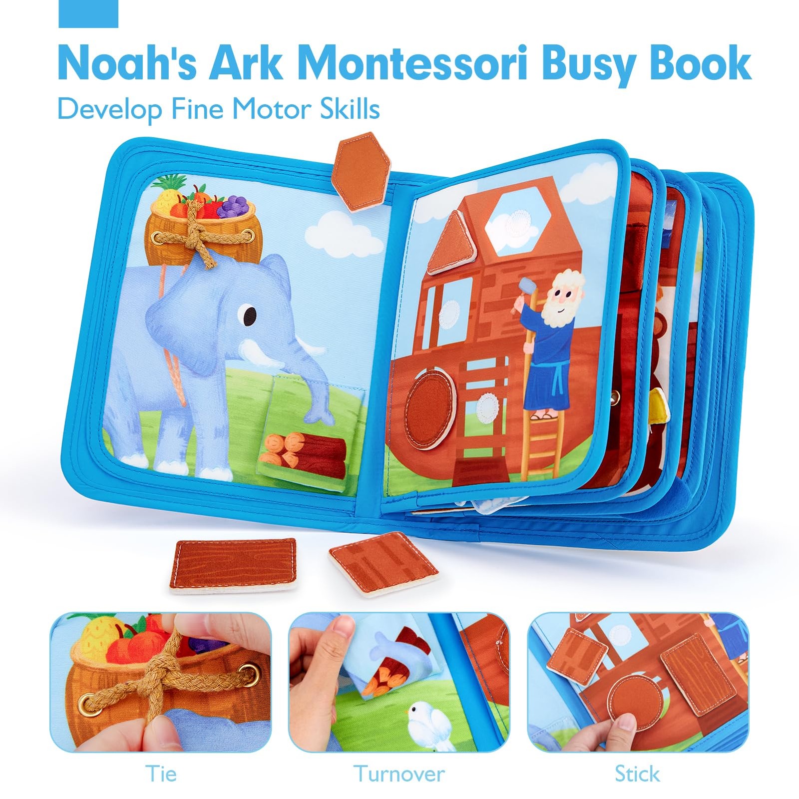 Keep Toddlers Engaged for Hours – Montessori Busy Book Noah s Ark