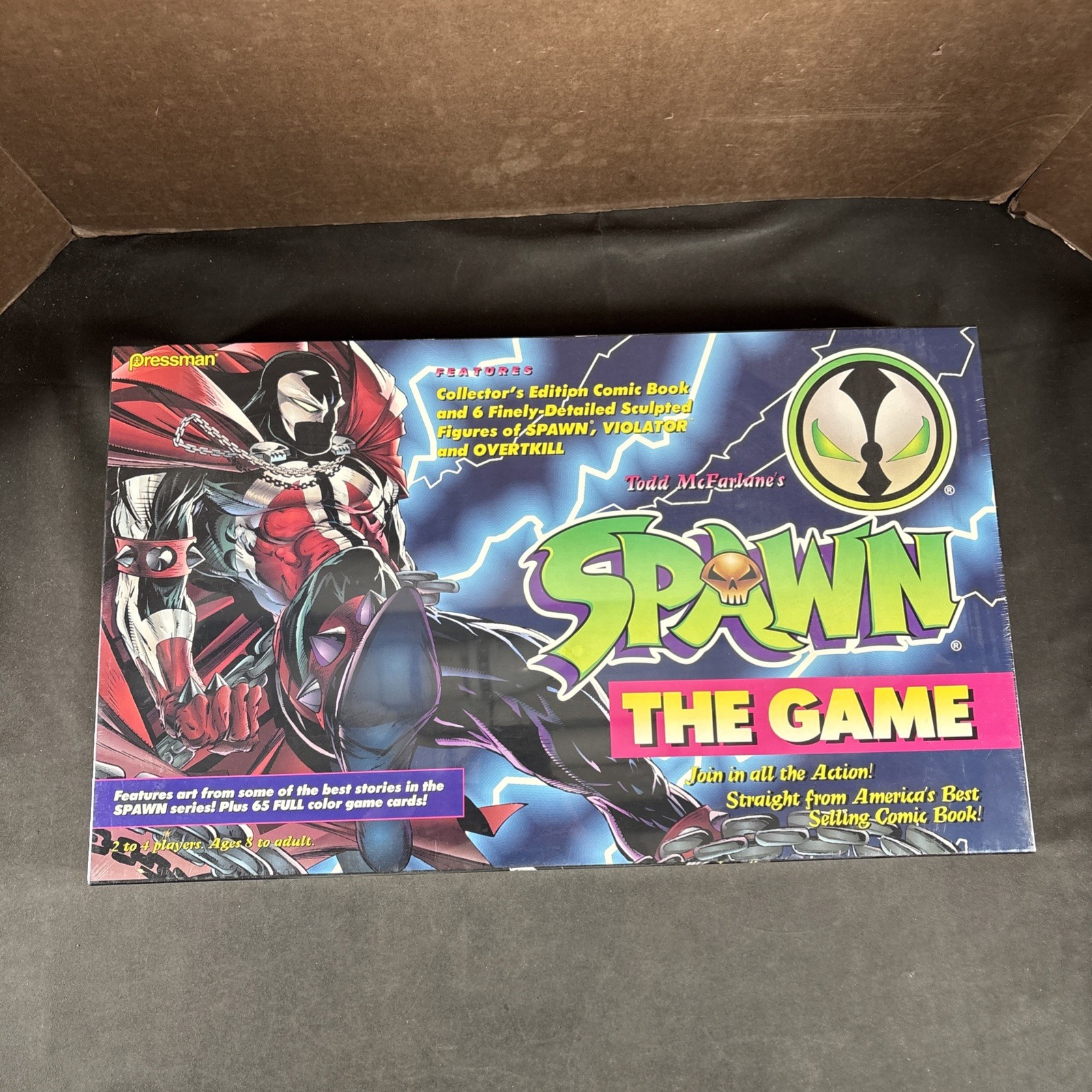 SPAWN THE GAME BOARD SEALED NEW VINTAGE ACTION FIGURE HORROR PRESSMAN