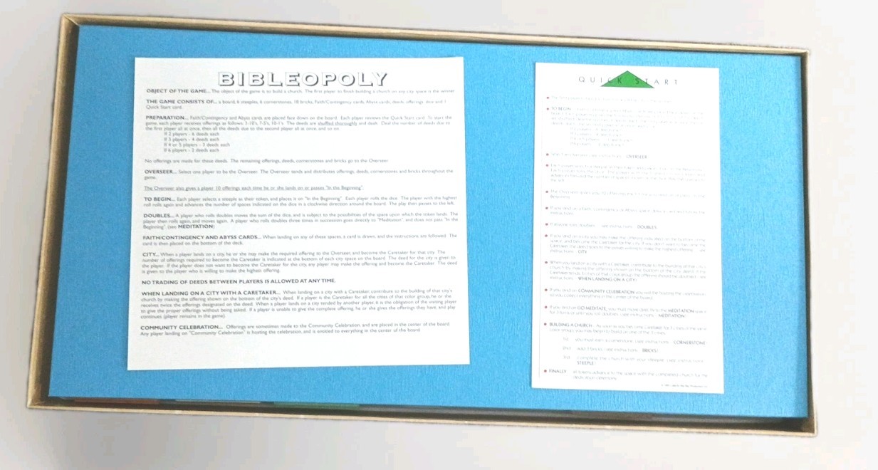 Late For The Sky Bibleopoly Board Game Complete Biblical Game of Fun and Faith