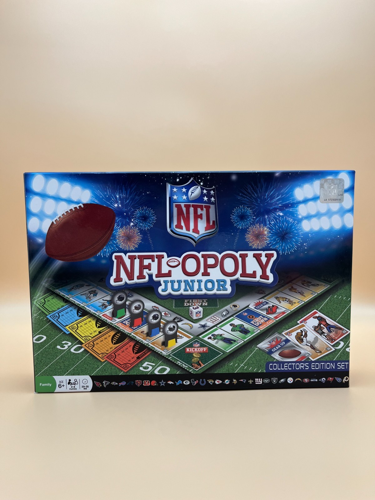 NFL-OPOLY Junior Game Collectors Edition Set, MasterPieces Inc., New & Sealed