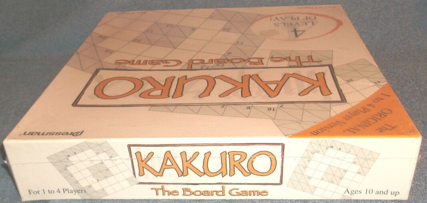 KAKURO THE BOARD GAME – THE ORIGINAL 1 TO 4 PLAYERS – 2006 PRESSMAN – NEW IN BOX