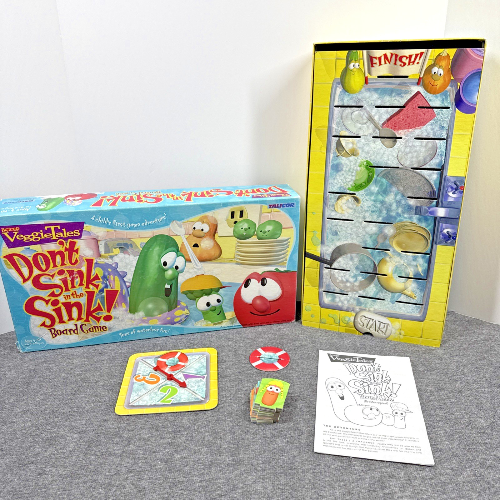 Vintage 1999 VeggieTales Don’t Sink in the Sink Game by Talicor 100% Complete