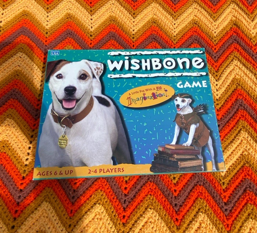 1997 University Games Wishbone the Dog Board Game PBS COMPLETE!