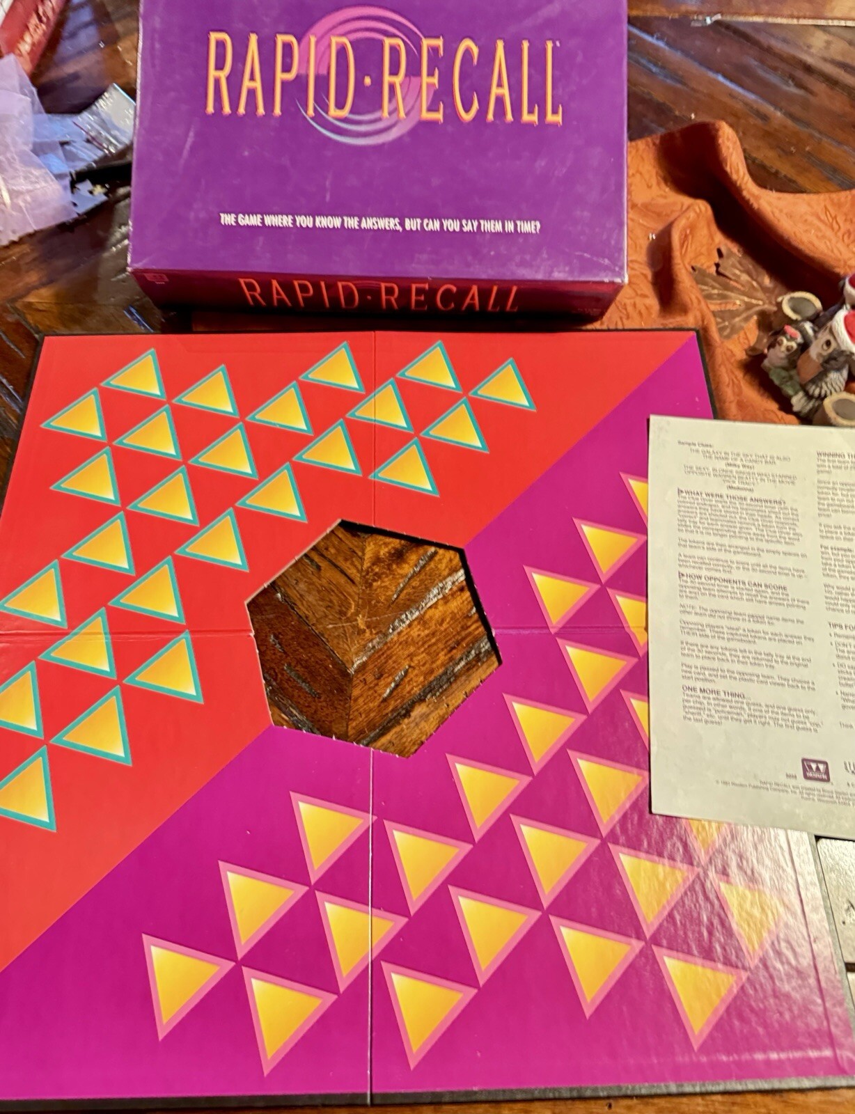 RAPID RECALL Board Game 1993 VINTAGE 100% COMPLETE