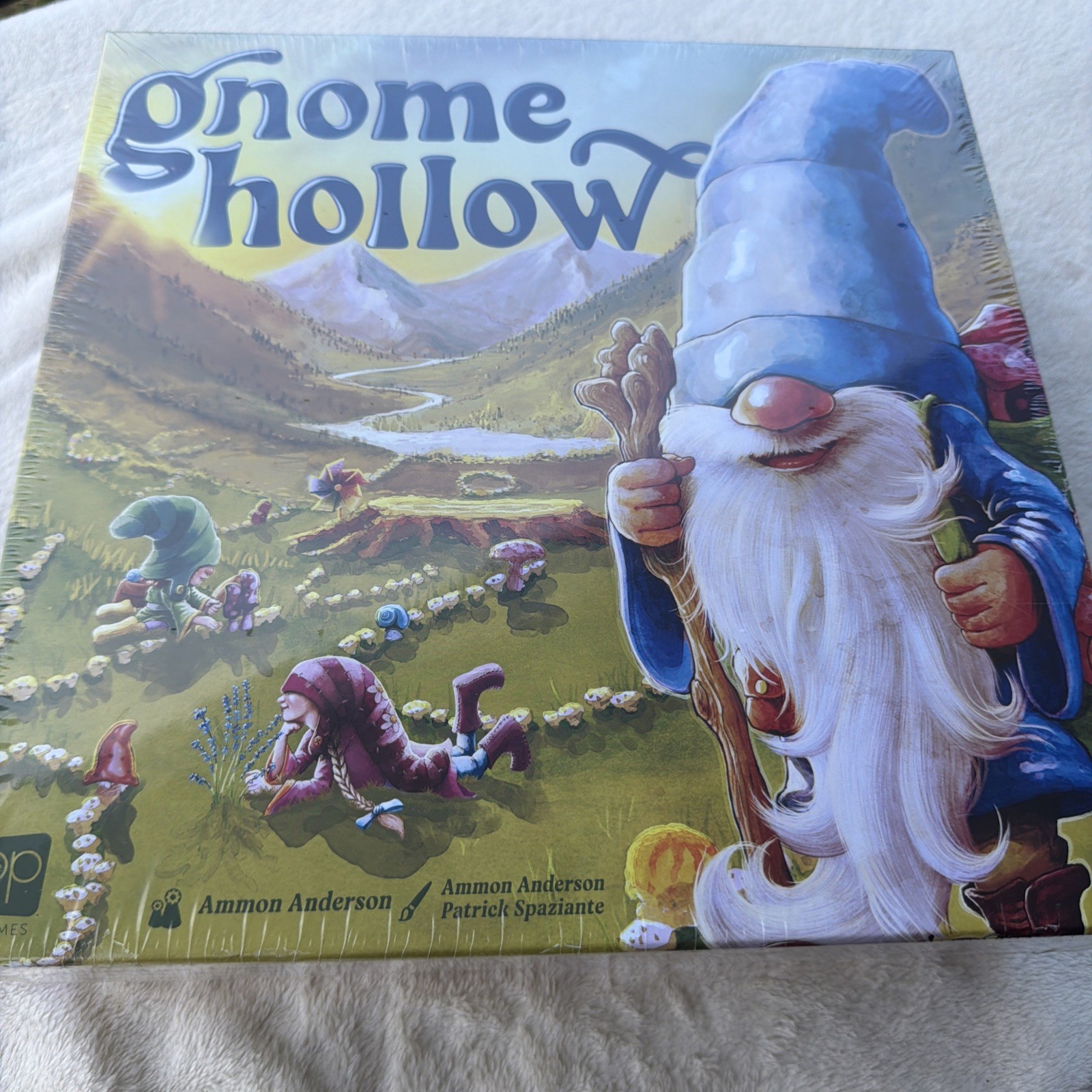 Gnome Hollow Board Game: Garden Tile Laying Strategy Game, USAopoly (Brand New)