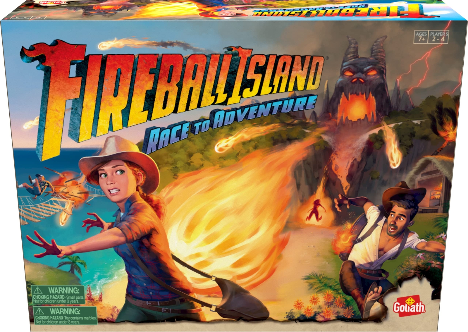 Goliath Fireball Island Game – Unique Board and Components, 2-4 Players Ages 7+