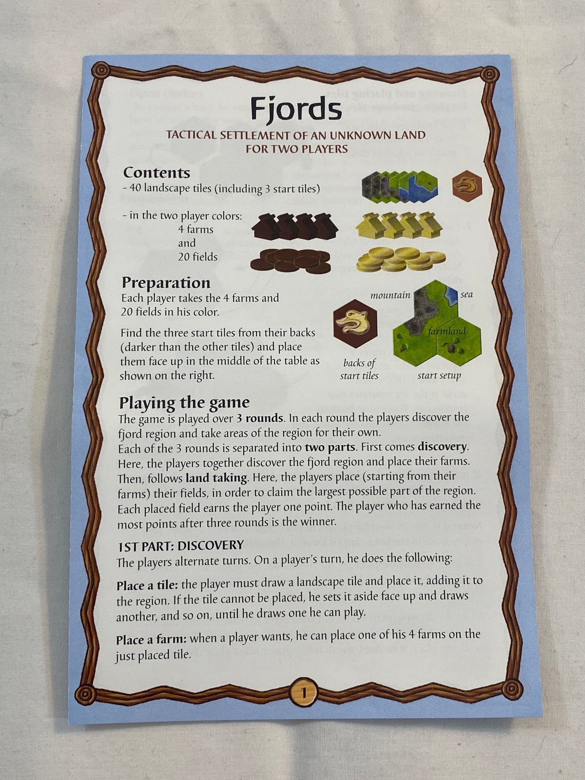 Fjords Strategy Tile Board Game Rio Grande Games