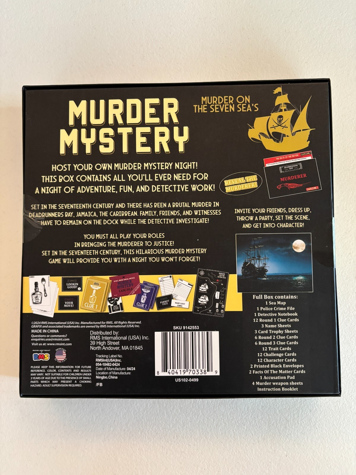 Murder on the Seven Seas – Murder Mystery Board Game Up to 13 players 12+ Years