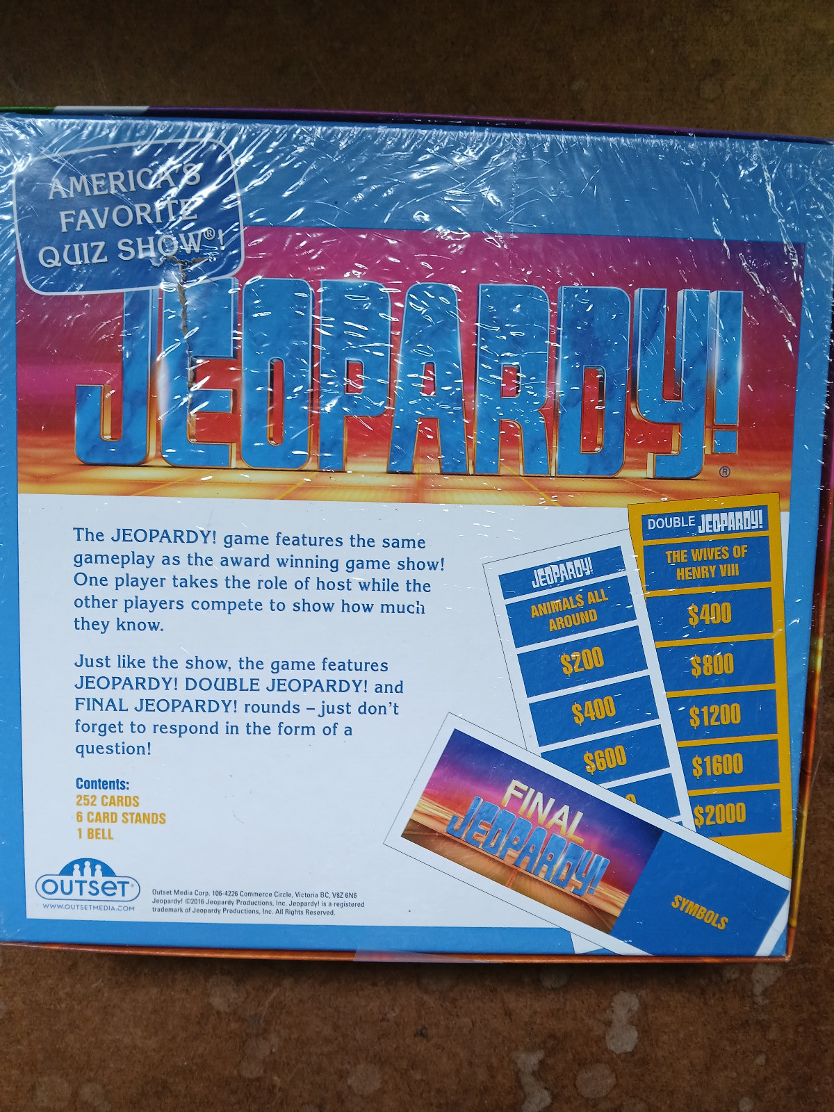 Jeopardy Deluxe Edition TV Quiz Show Family Game By Outset 2016 NEW SEALED