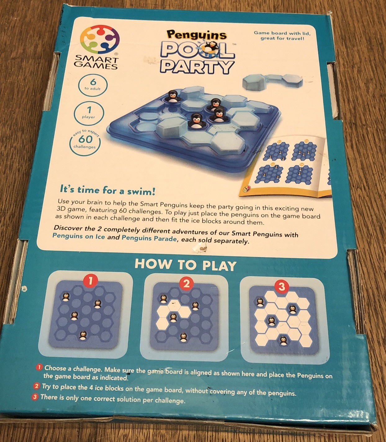 Smart Games – Penguins Pool Party 1 Player Puzzle Game 60 Challenges