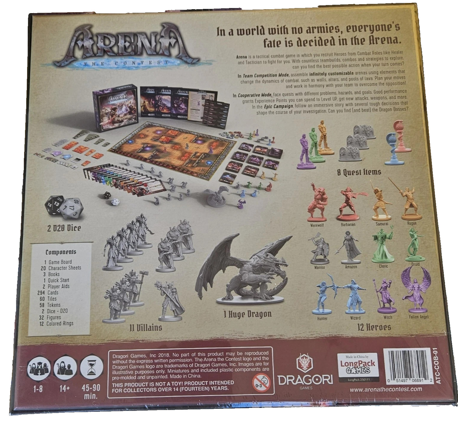 Arena: The Contest – Board Game Dragori Games 2021 – Brand New, Factory Sealed