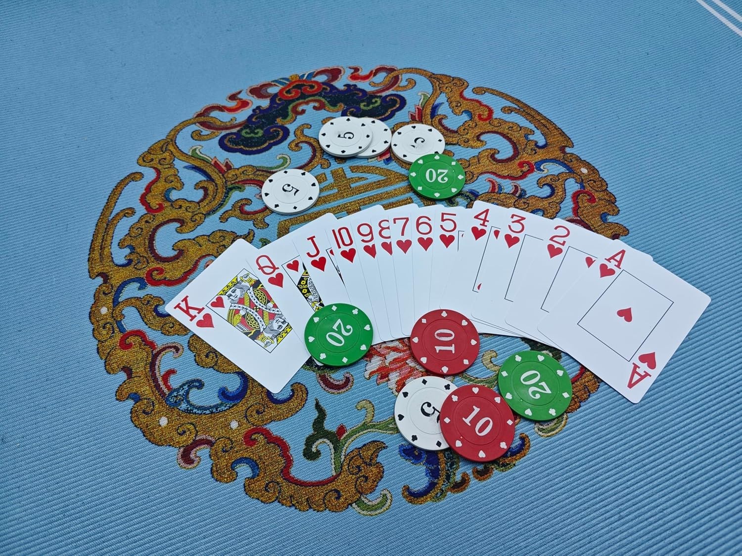 Chinese Style Mahjong Mat 31.5 * 31.5” Anti Slip & Noise Reduction Mahjong