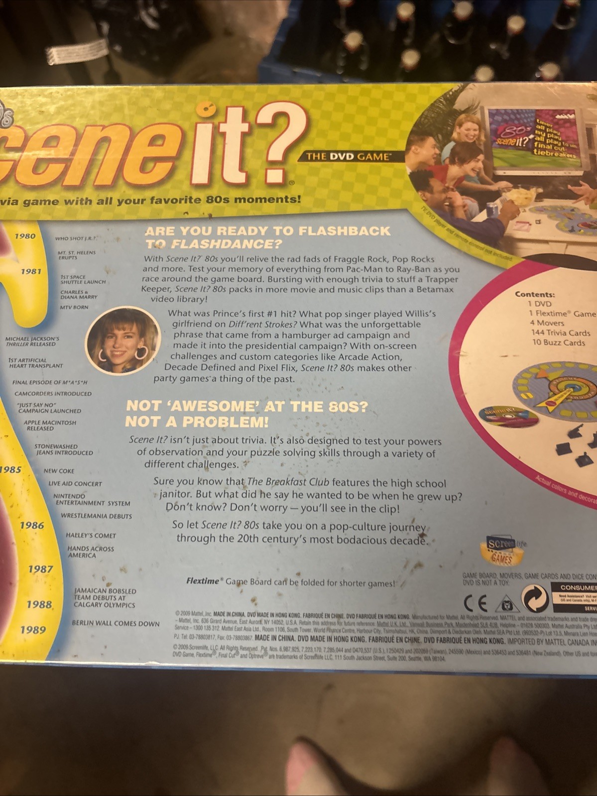 80s Scene It DVD Trivia Board Game 2009 Mattel Ages 13+