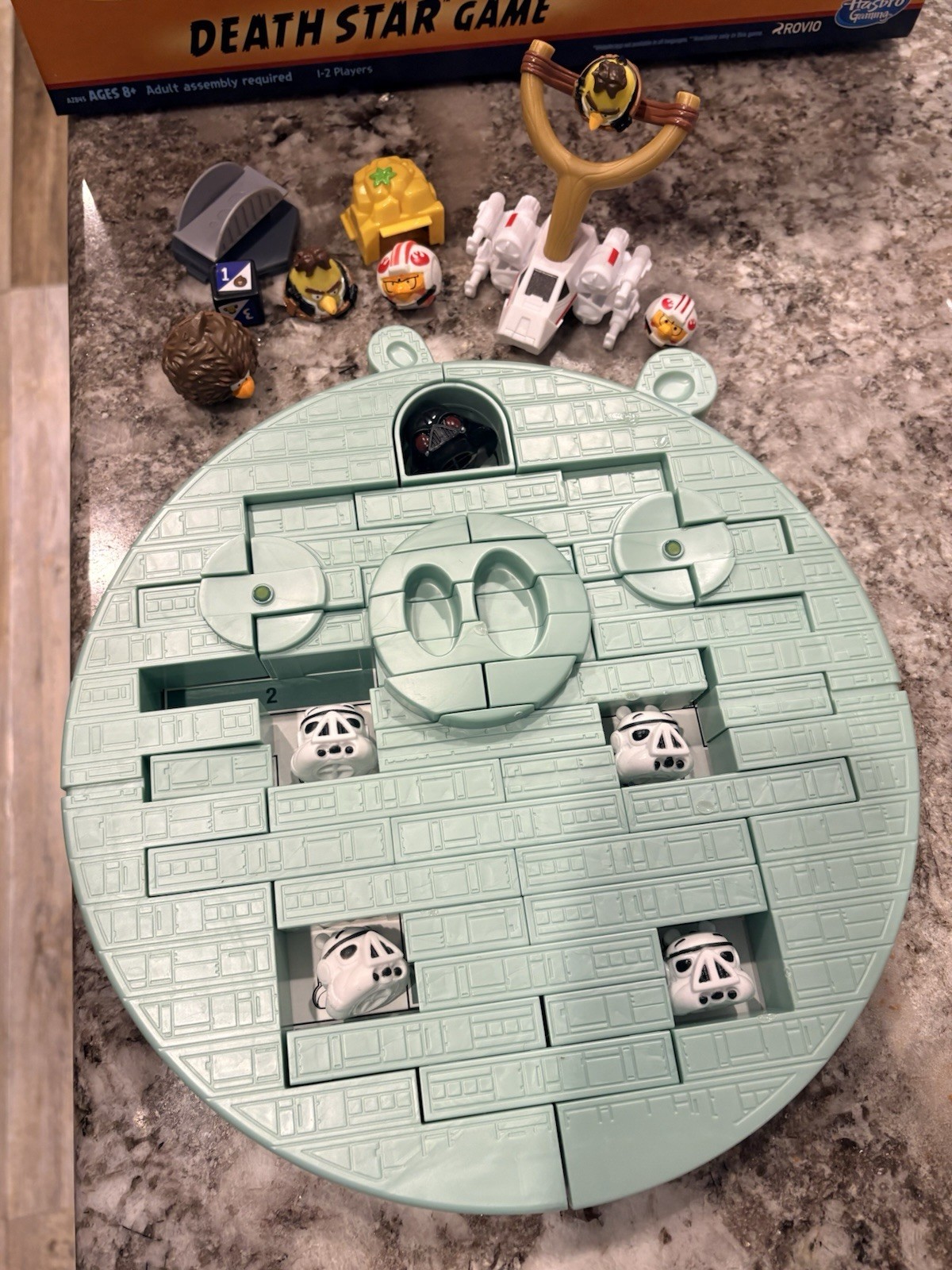 Star Wars Angry Birds Jenga Destroy The Death Star 2012 Hasbro Game Not Complete
