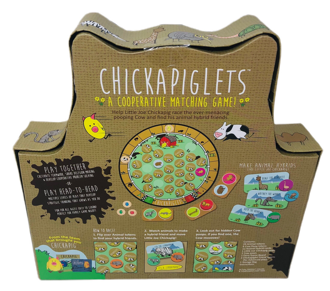 Chickapiglet Board Game Matching Game of Animal Hybrids Problem Solving Age 4+