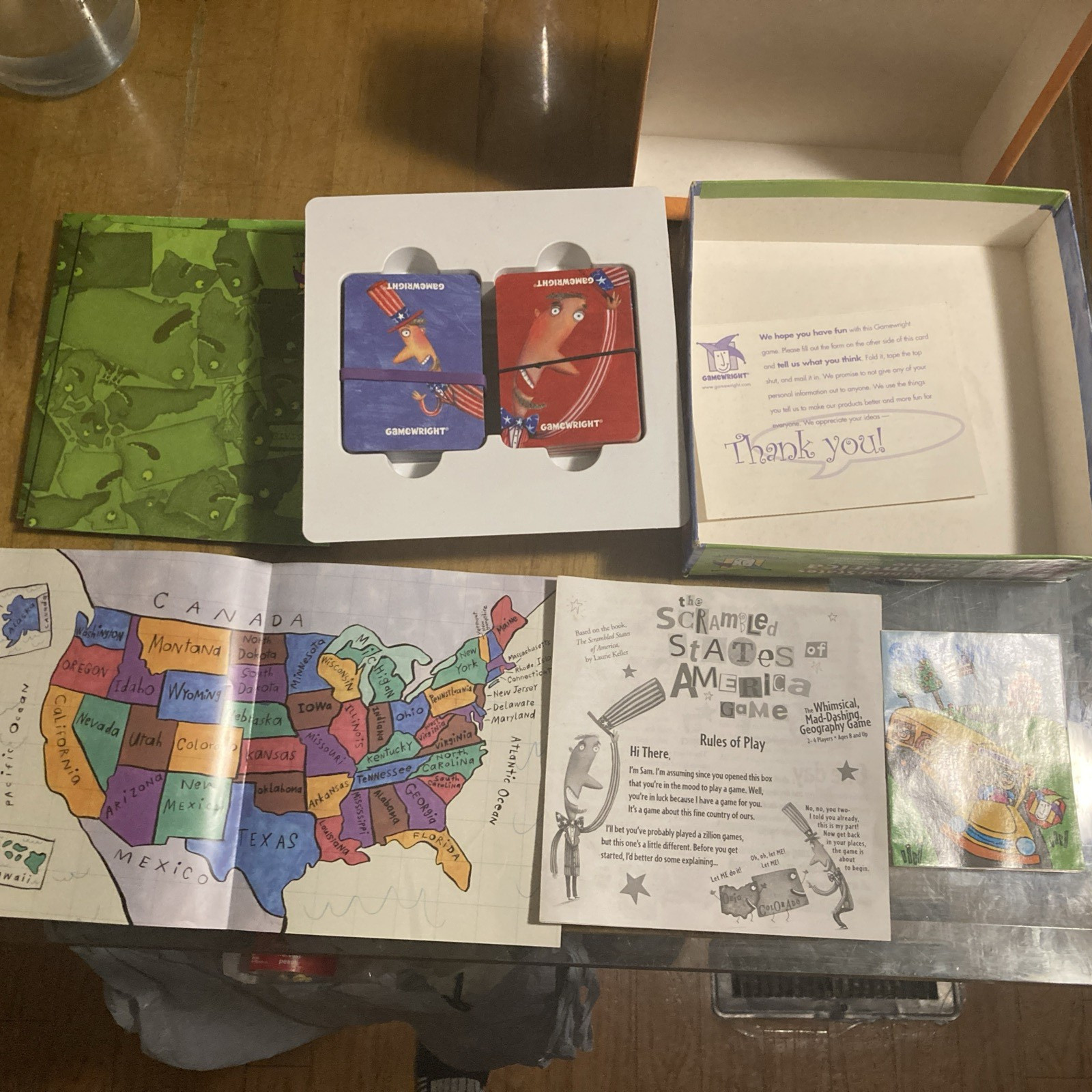 🤩🤩🤩 The Scrambled States of America Card Geography Game 1998 complete