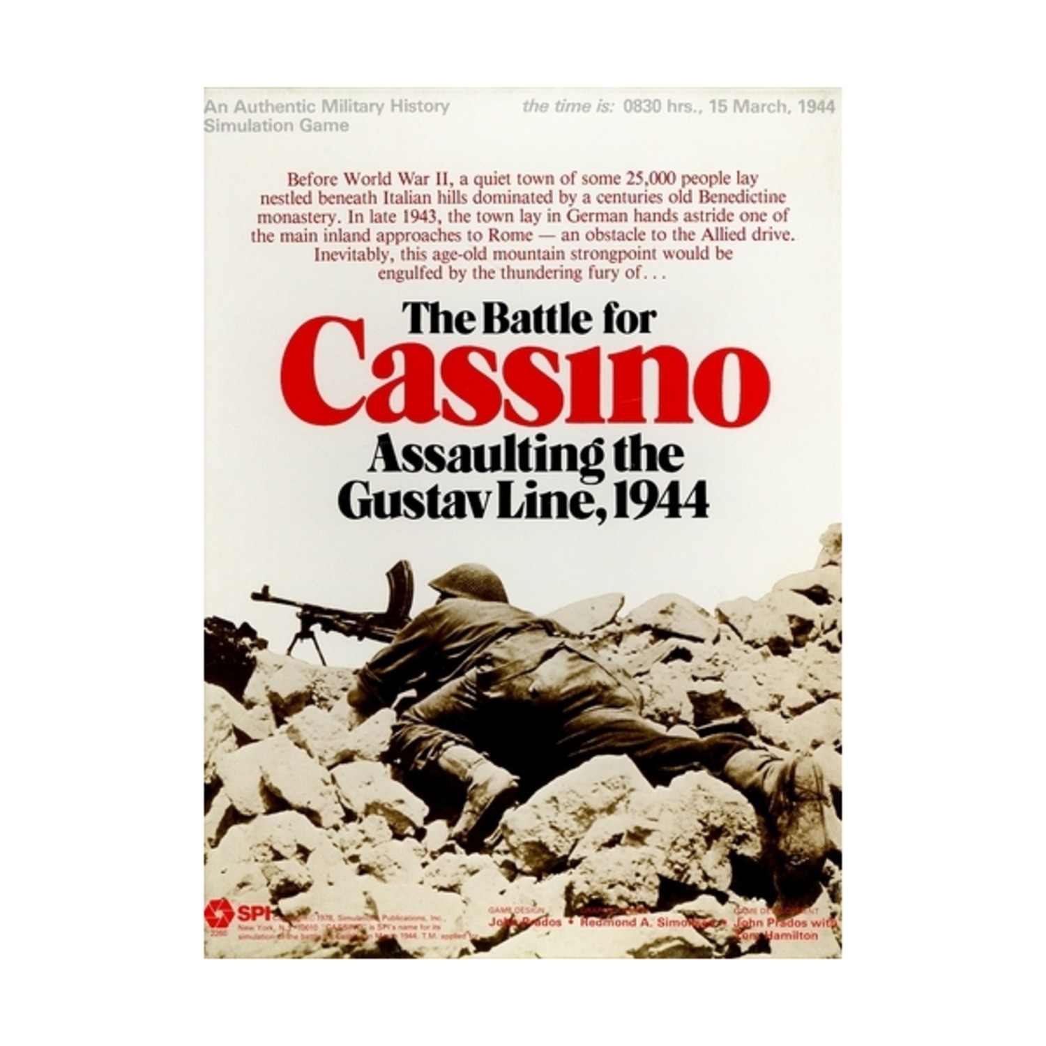 SPI WWII Boxed Game Battle for Cassino Box VG+/NM