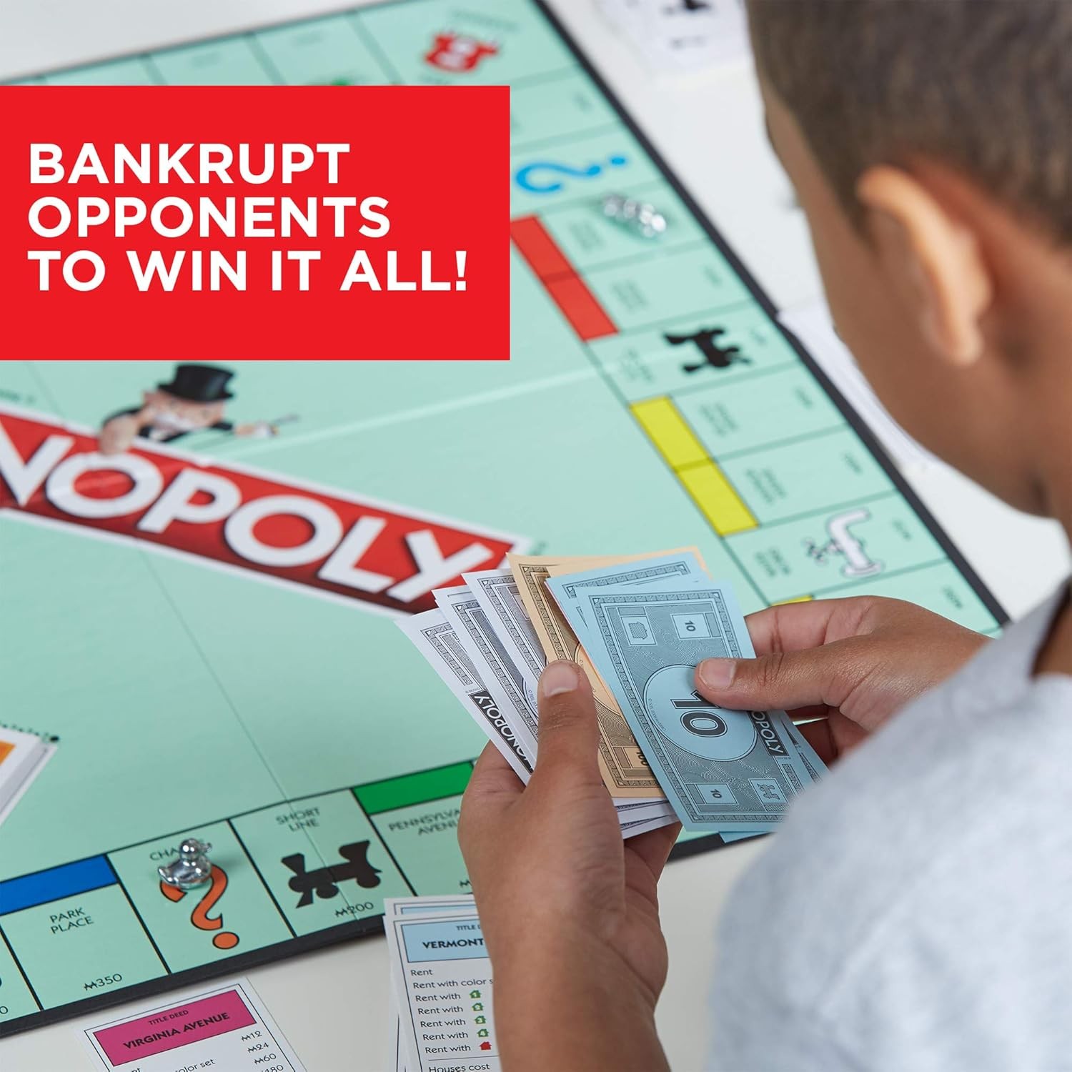 Monopoly Board Game for 2 to 6 Players Kids Ages 8 and Up Classic Family Board