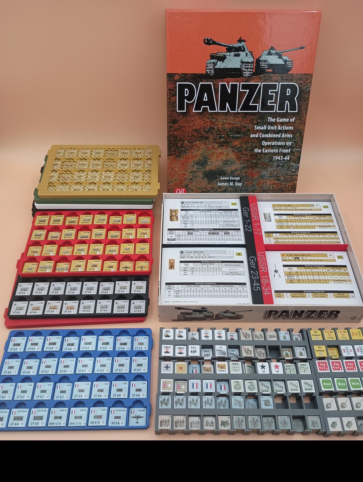 Panzer! All Expansions Compatible Board Game Organizer / Insert