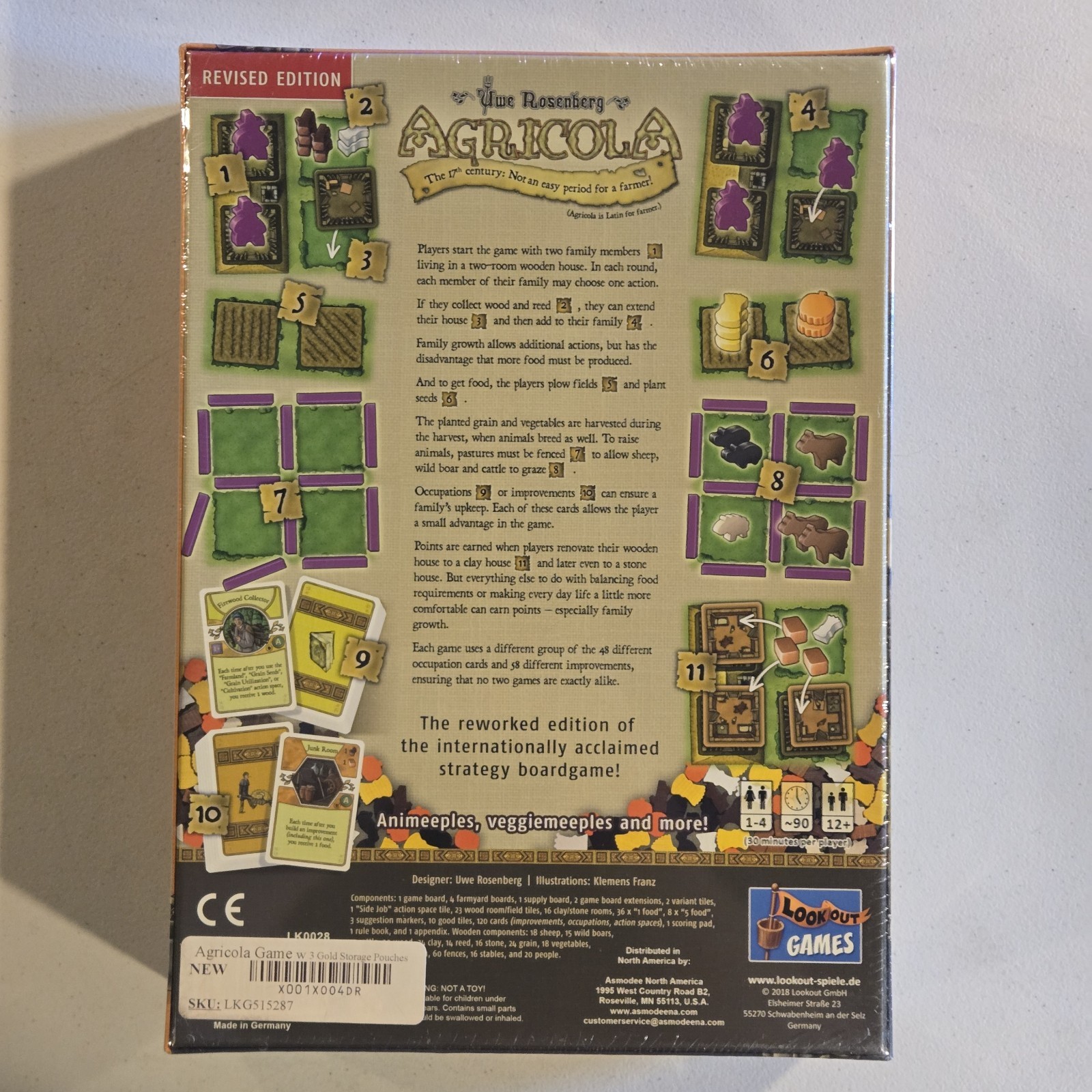 Agricola – Revised Edition – BOARD GAME 2018 – PLAYERS 1-4 AGES 12+ – BRAND NEW