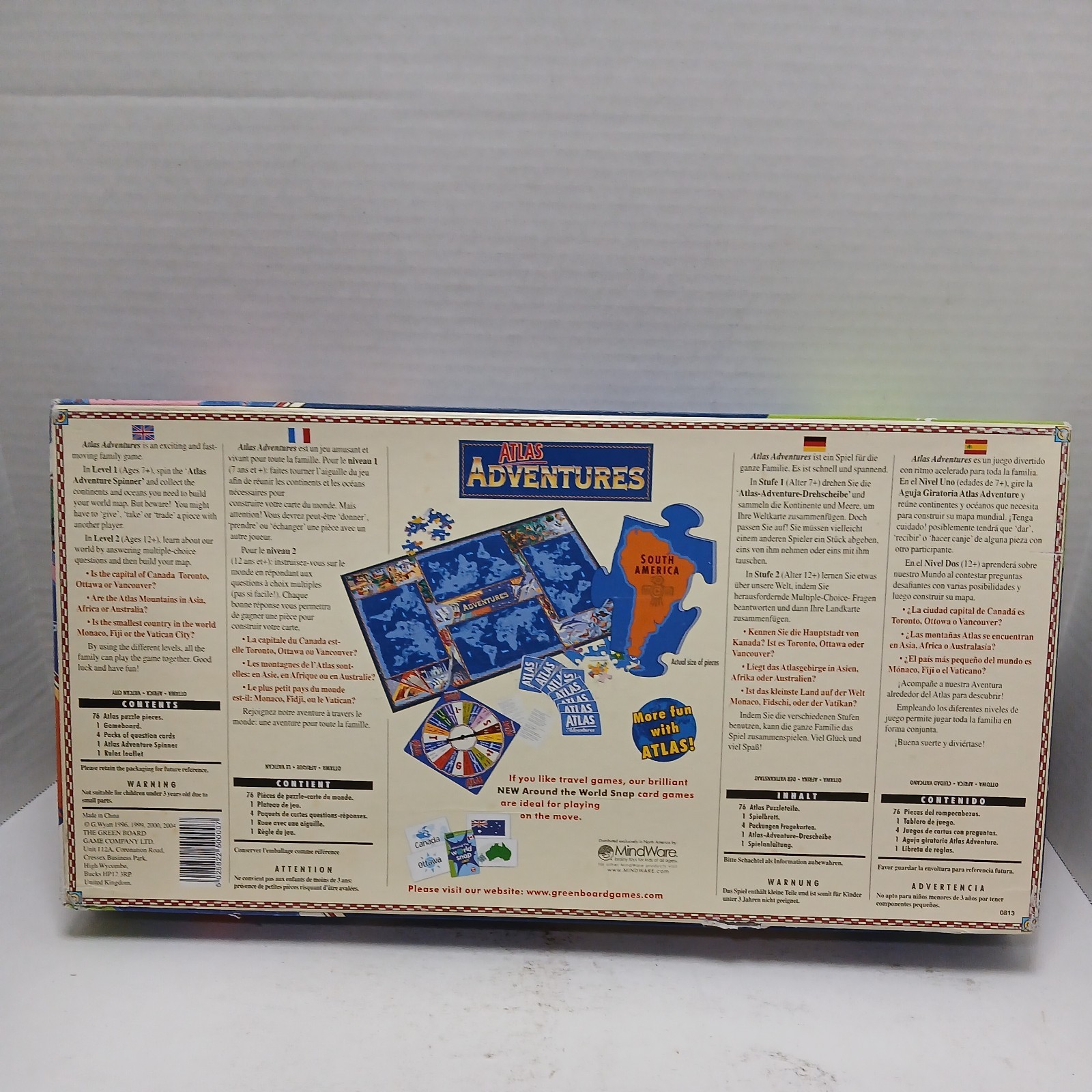 Atlas Adventures Board Game (3rd Edition) Complete (Pre-Owned).