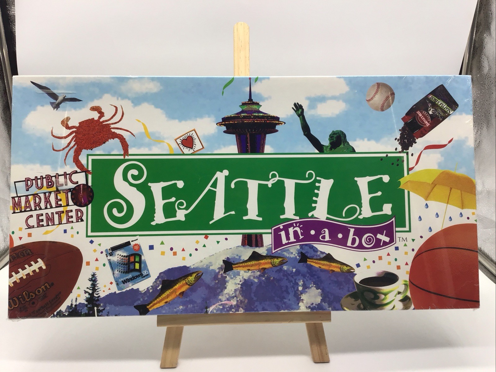 Late for the Sky Boardgame Seattle in a Box (Seattle-Opoly) NEW SEALED FREE SHIP