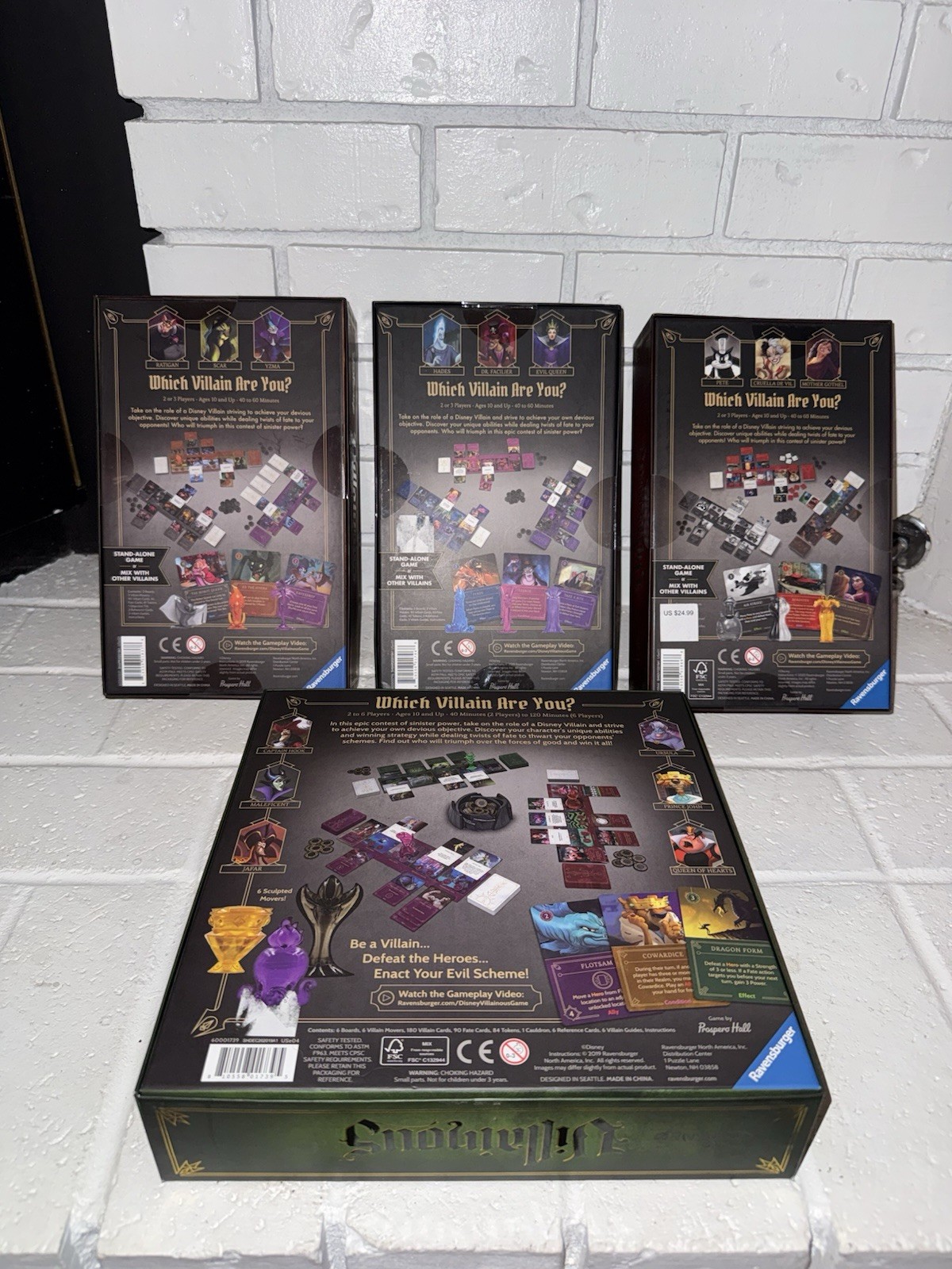 Disney Villainous Lot of 4 Board Games Sealed Ravensburger Wicked to the Core +