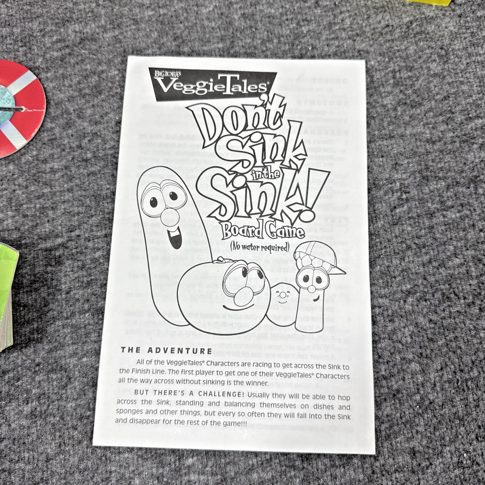 Vintage 1999 VeggieTales Don’t Sink in the Sink Game by Talicor 100% Complete