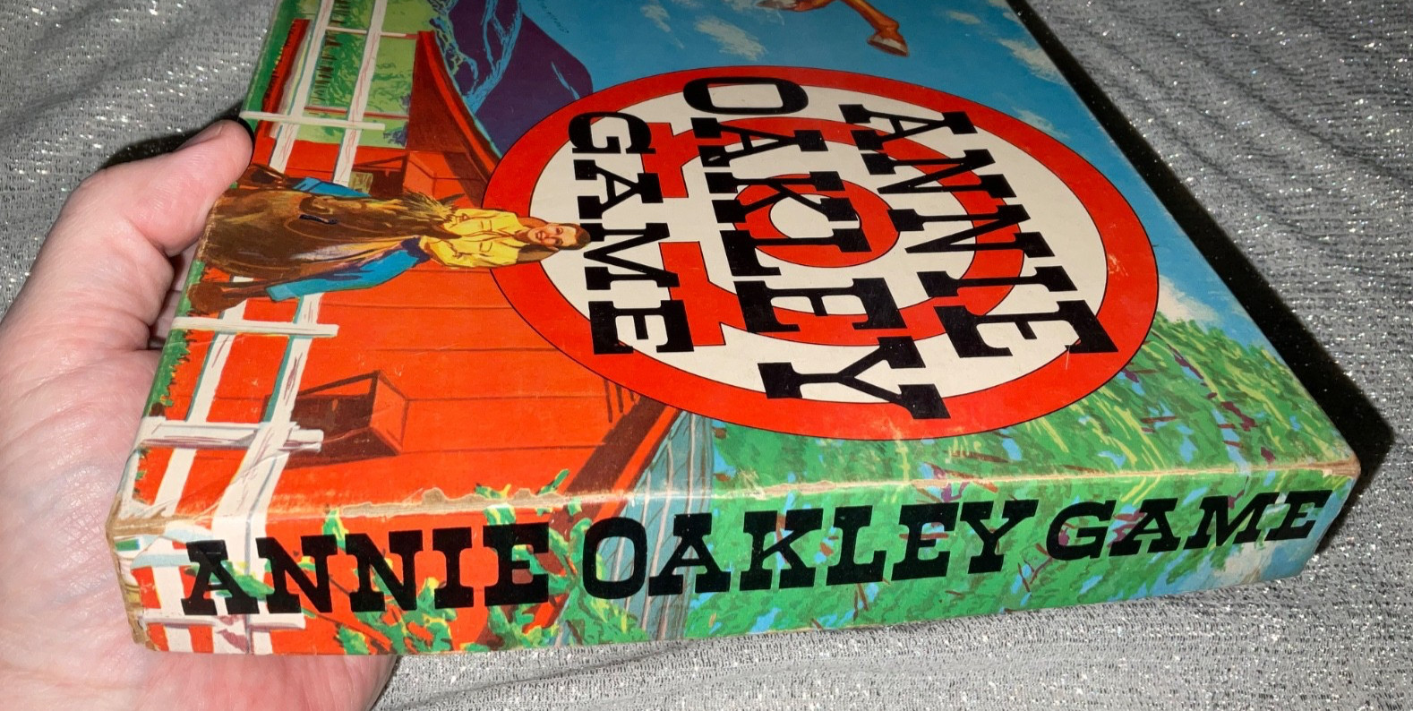 Vtg 4310-2 Annie Oakley Board Game Western Milton Bradley 100% Complete! See Pic