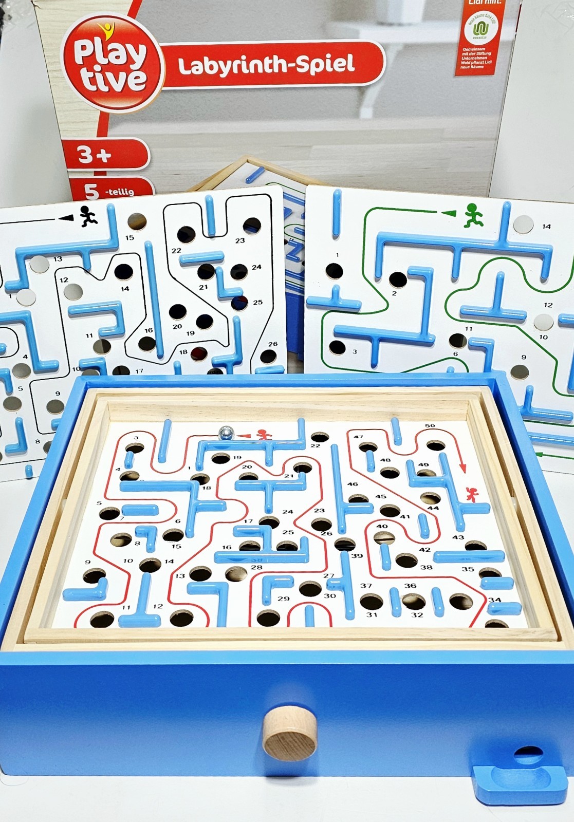 Real Wood Skill Game MAZE Hand Eye Coordination Motor Skills Balance