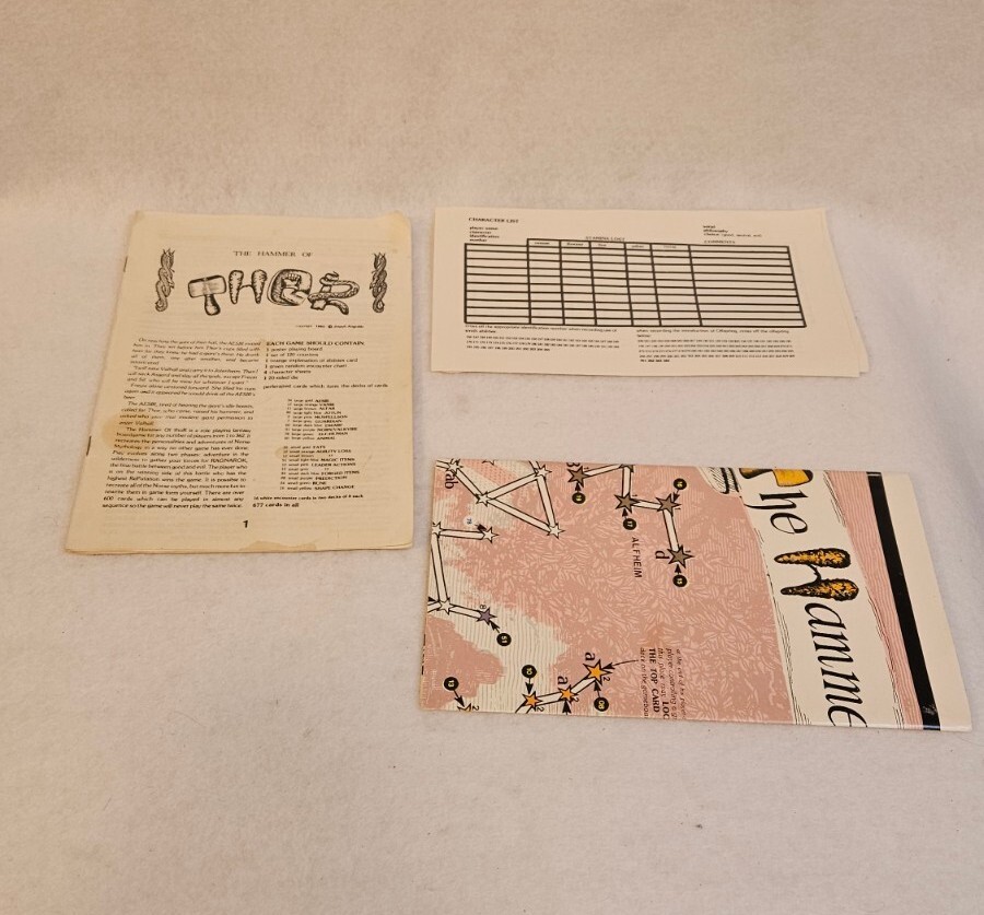 The Hammer of Thor The Game Of Norse Mythology 1980 In Original Box