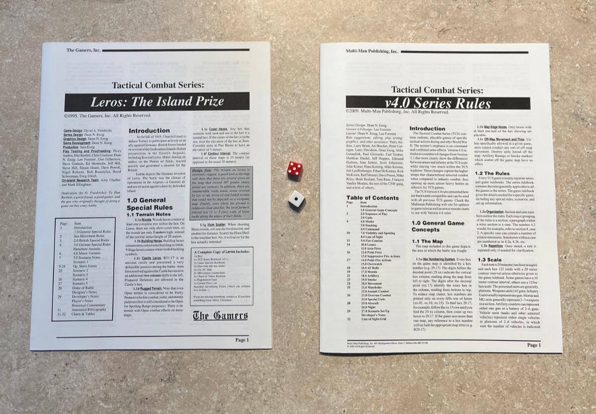 Leros: The Island Prize 1943 MMP The Gamers Multi Man Publishing – New Unpunched