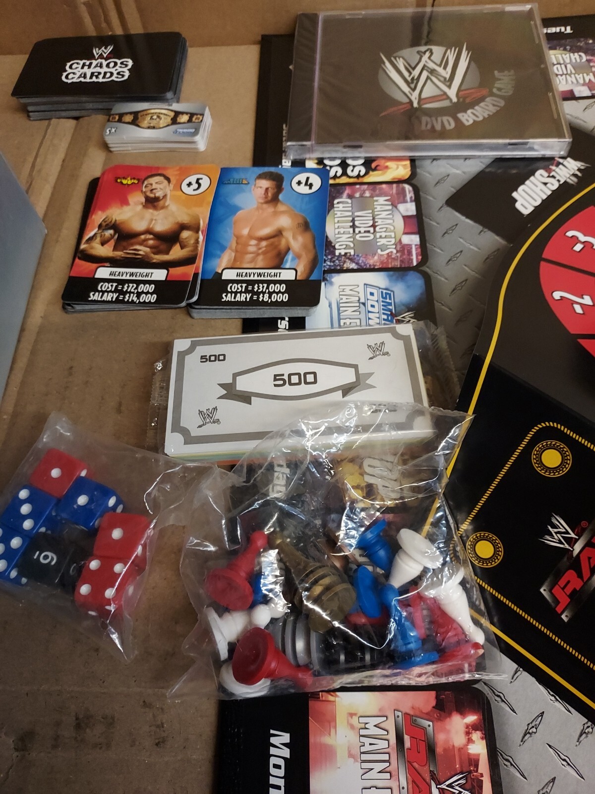 WWE DVD Board Game 23 Raw And 23 SmackDown! Superstars 2005 New open box