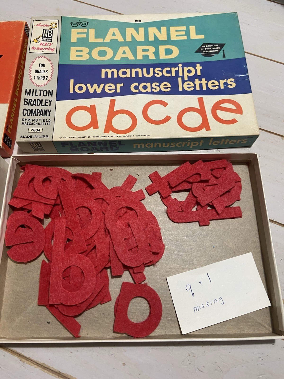 Vintage 1950’s Milton Bradley Felt Letters Original Boxes Upper/Lower Case