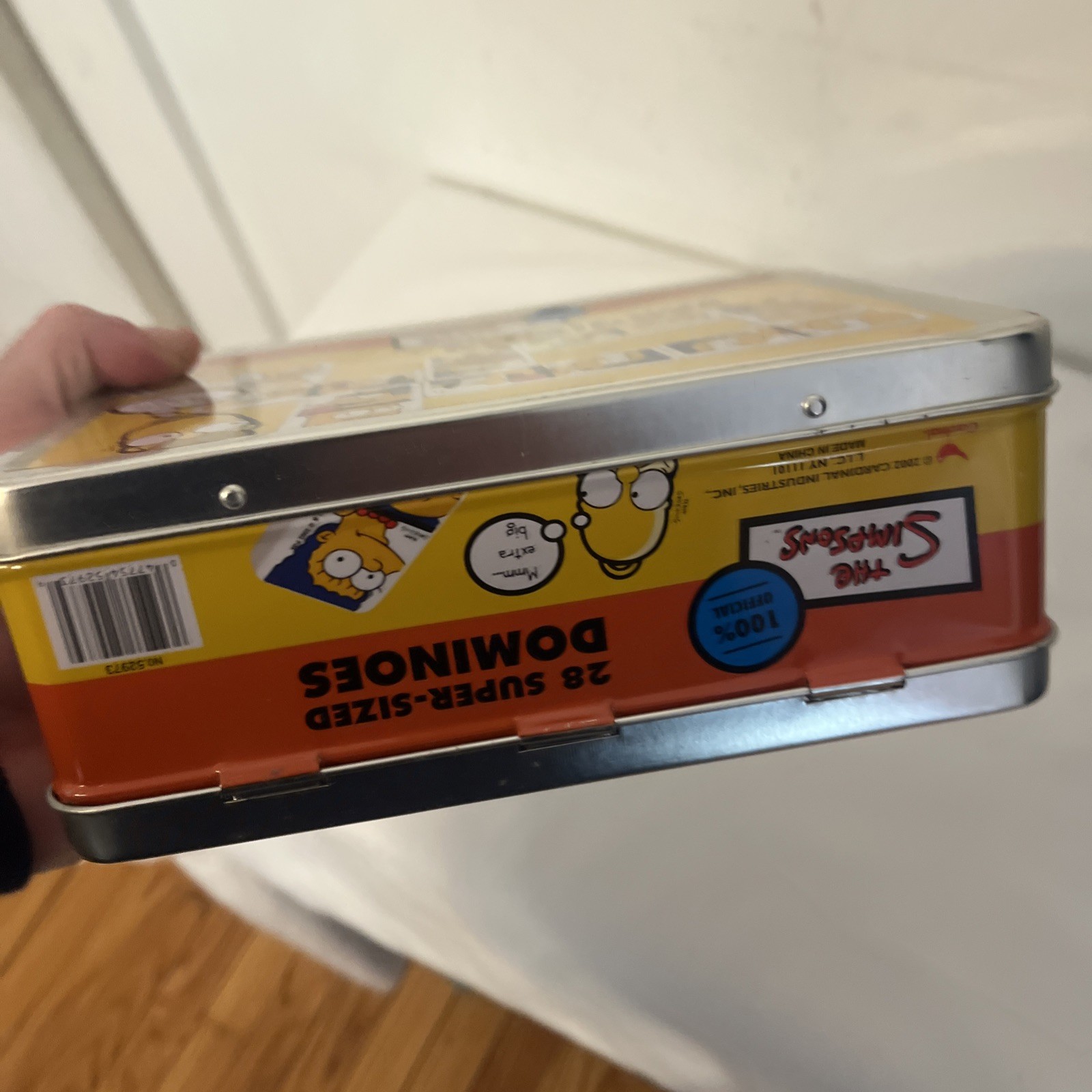 The Simpsons 28 Super-Sized Dominoes Game Lunchbox Style Tin New 2002
