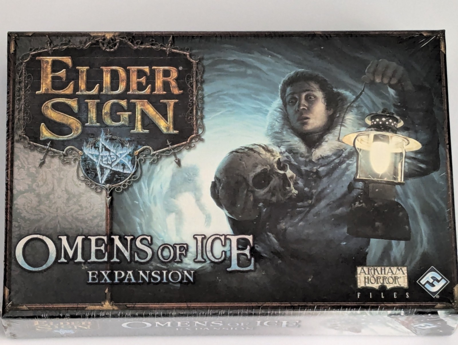 Elder Sign Omens of Ice Expansion Arkham Horror Files Fantasy Flight Games New