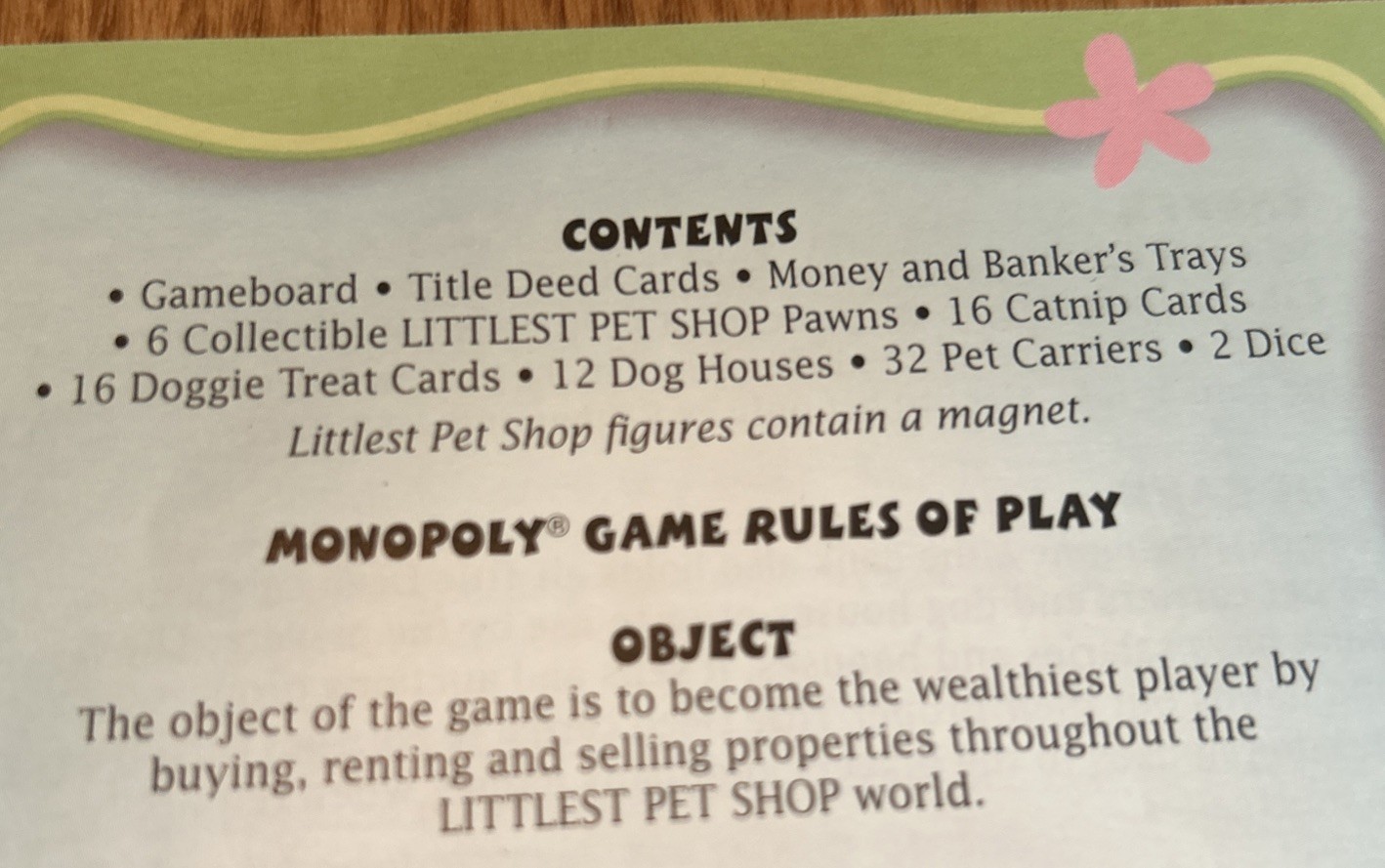 2007 Hasbro Littlest Pet Shop Edition Monopoly Board Game 6 Pets COMPLETE Nice!