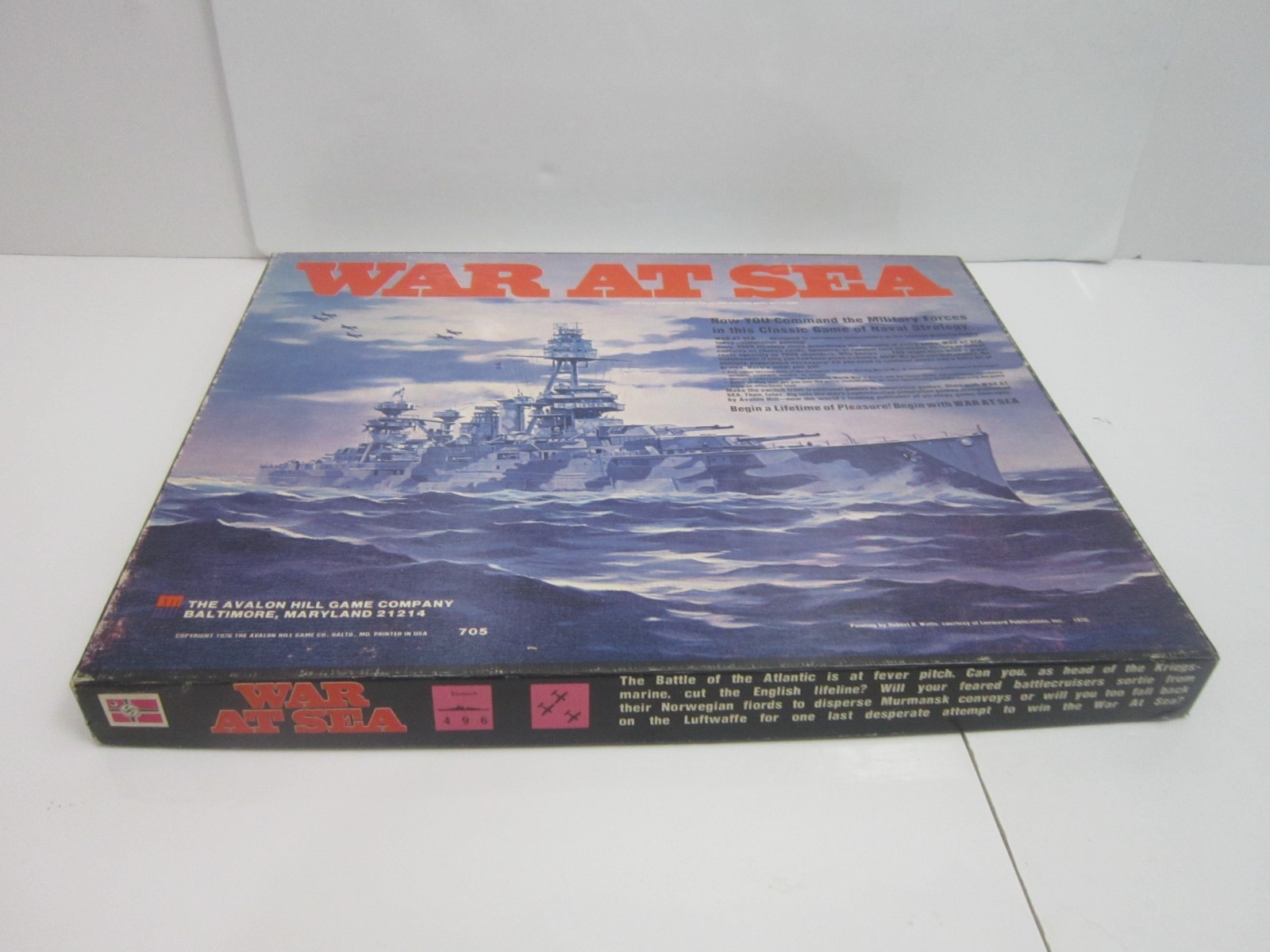 Lot 5 Avalon Hill Games Victory Pacific Luftwaffe Bismarck War At Sea Kriegspiel