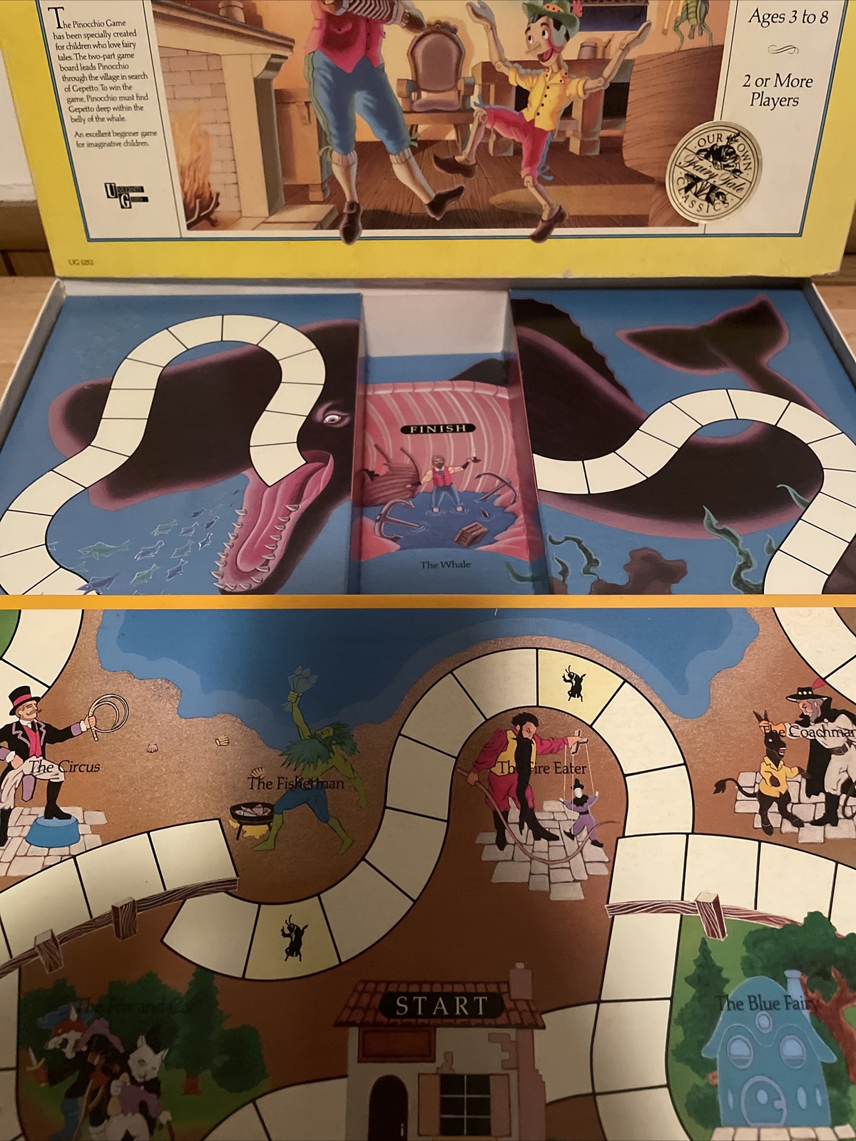 THE PINOCCHIO GAME BY UNIVERSITY RARE 1990 NO. UG 1252 COMPLETE!