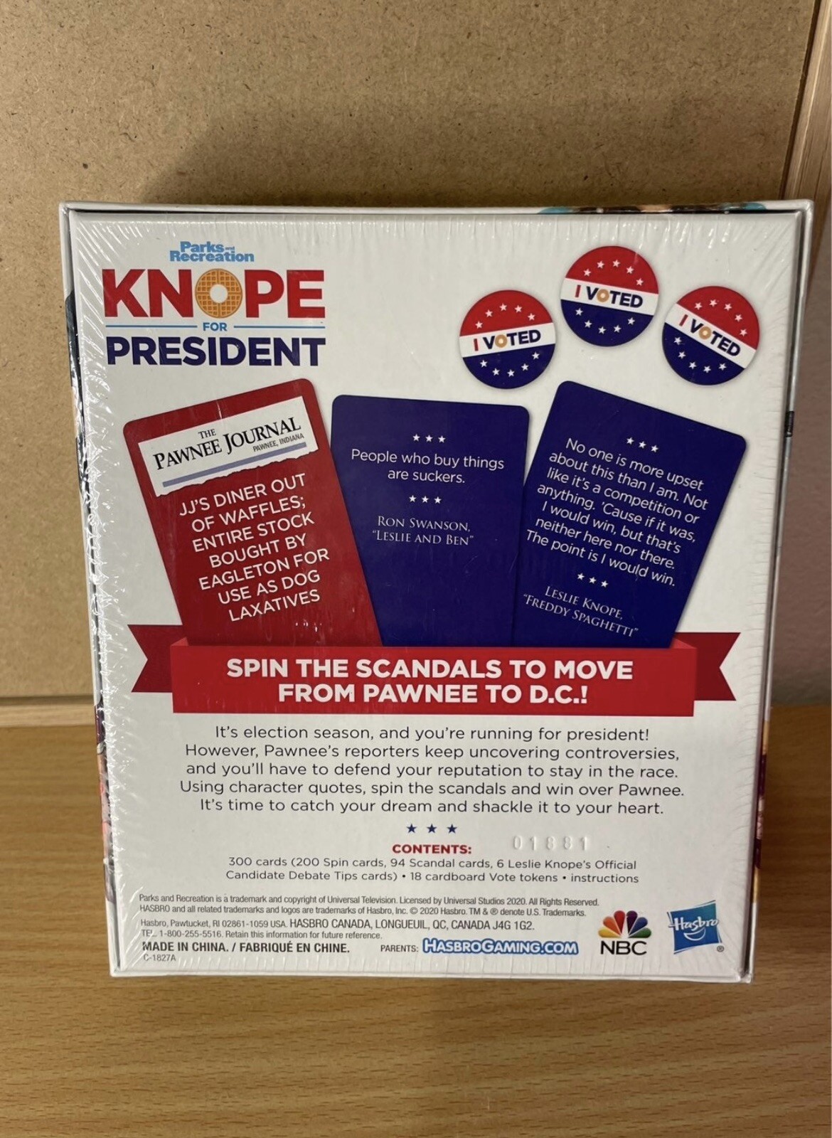 Board Game, Knope For President Party Card Game New