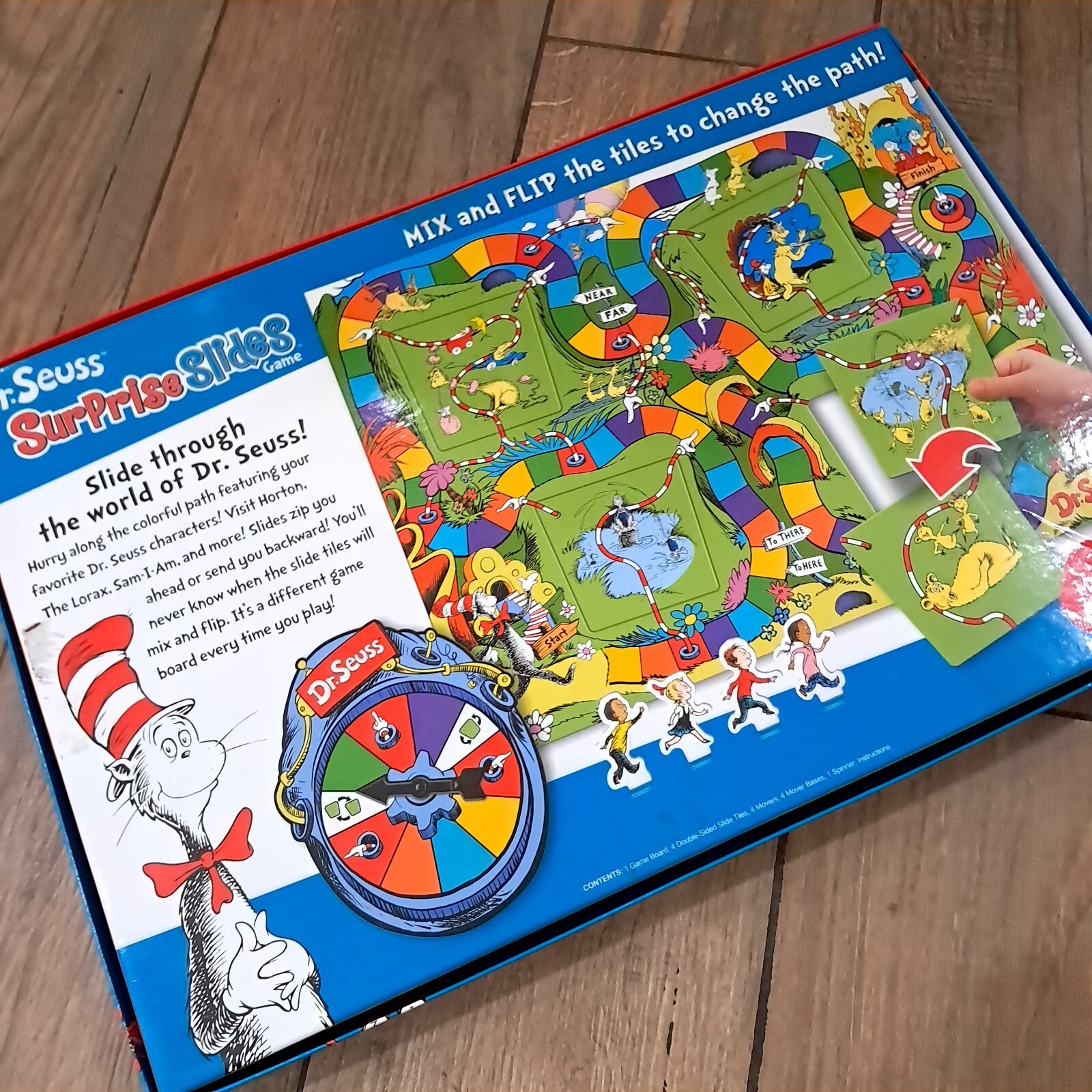 Dr. Seuss Surprise Slides Board Game Preschool kids Cat in the Hat Wonder Forge