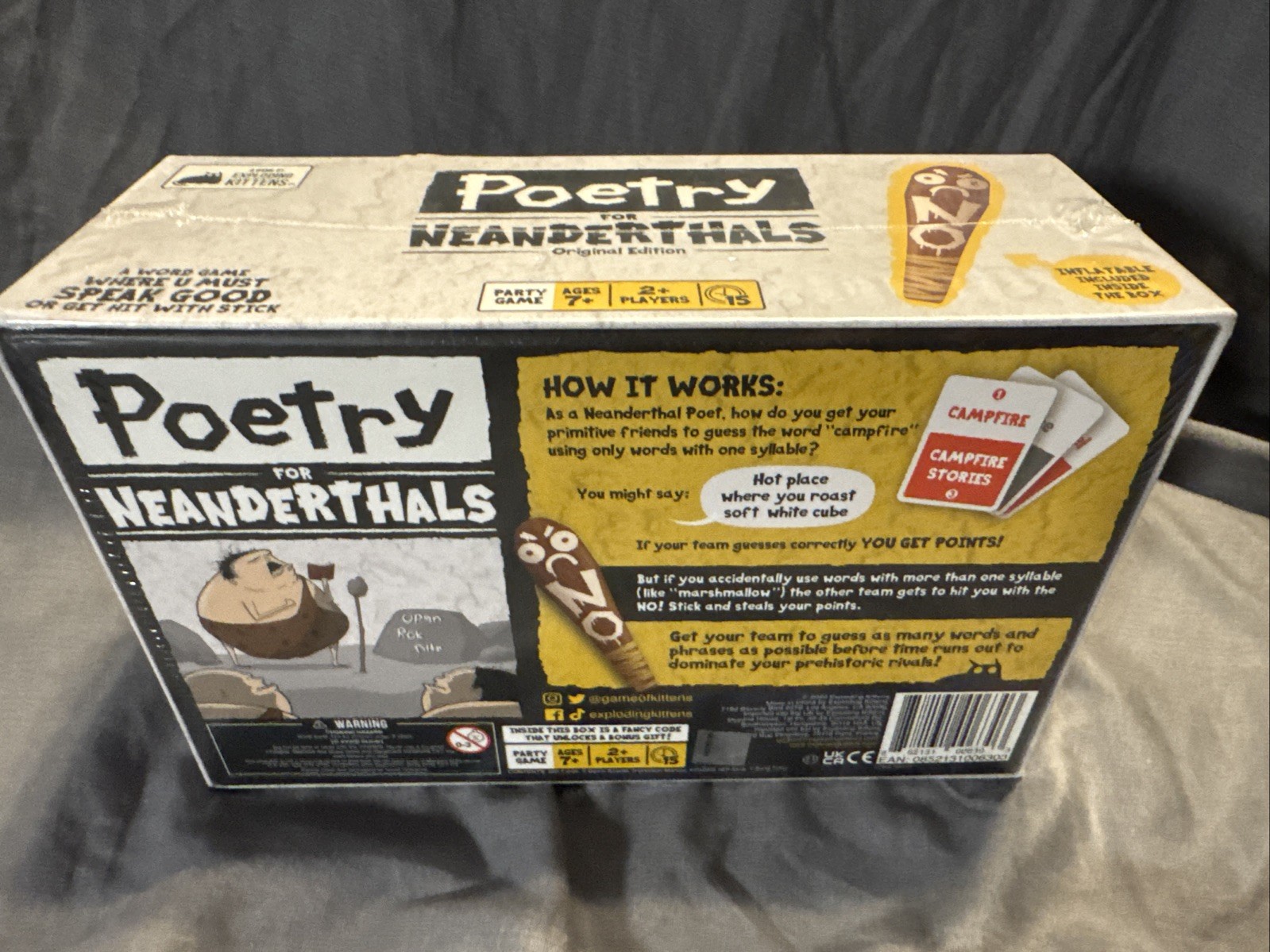 Exploding Kittens Poetry for Neanderthals Word Card Game