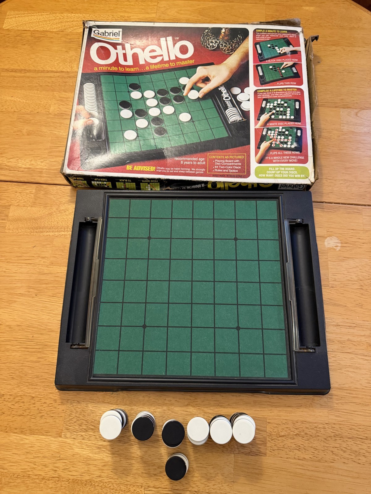 Vintage 1975 Gabriel Othello Board Game – Original Chips + Box, No Instructions