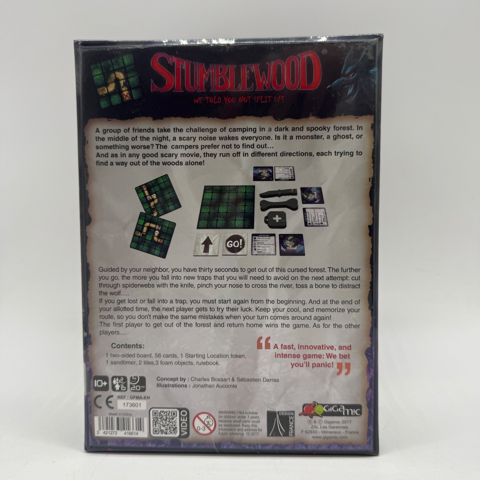 Gigamic Stumblewood Board Game Spooky Memory Game New