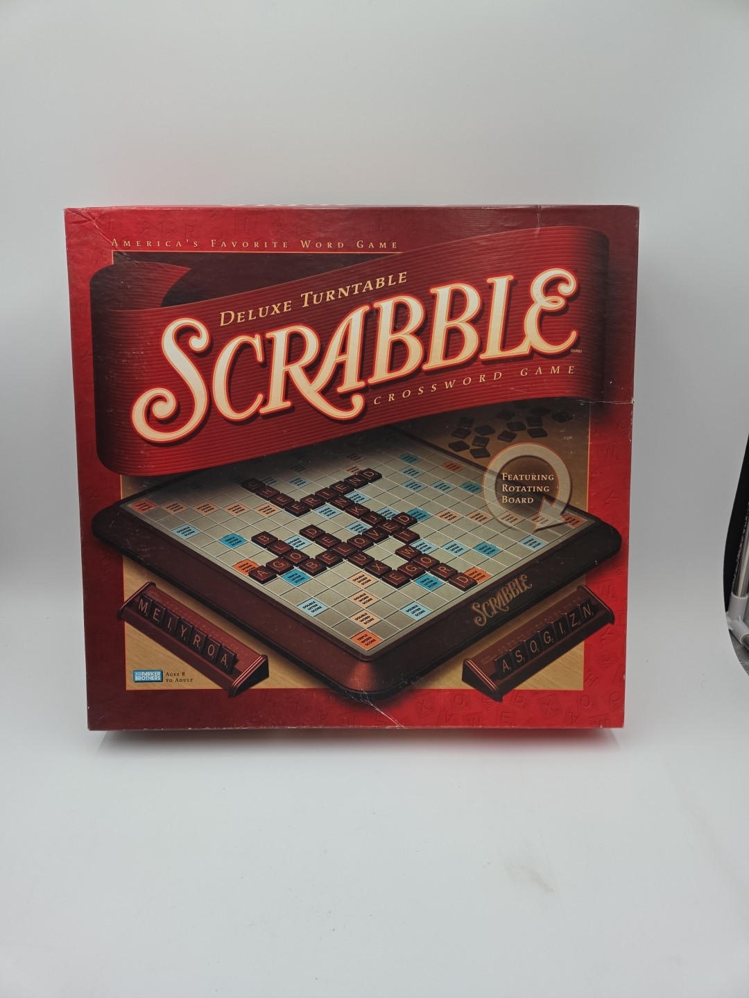 Milton Bradley 4034 Scrabble Deluxe Edition Board Game – Complete