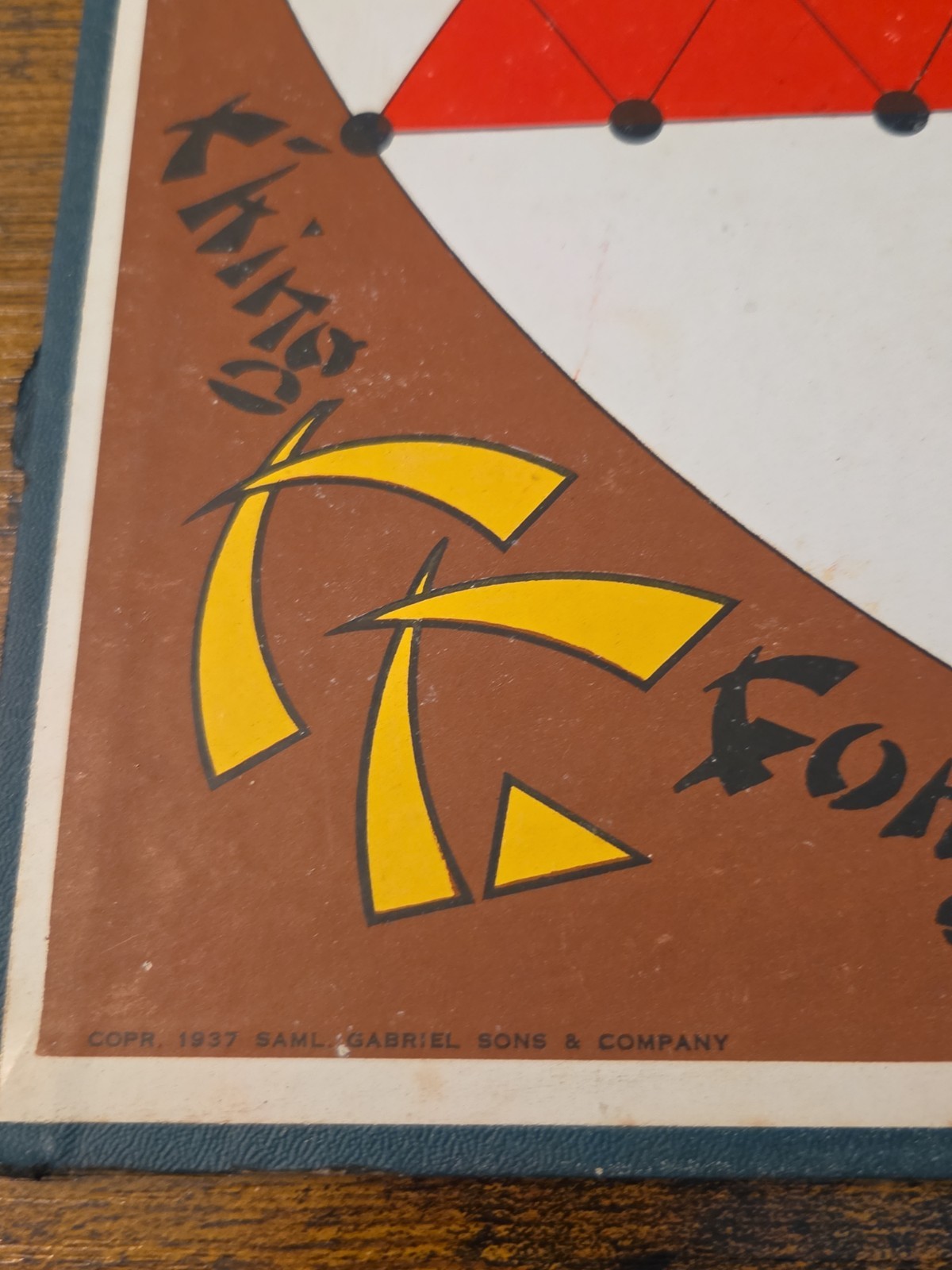 1937 Xhing Gong OrientalCheckers Board Saml Gabriel Sons And Company -Board Only