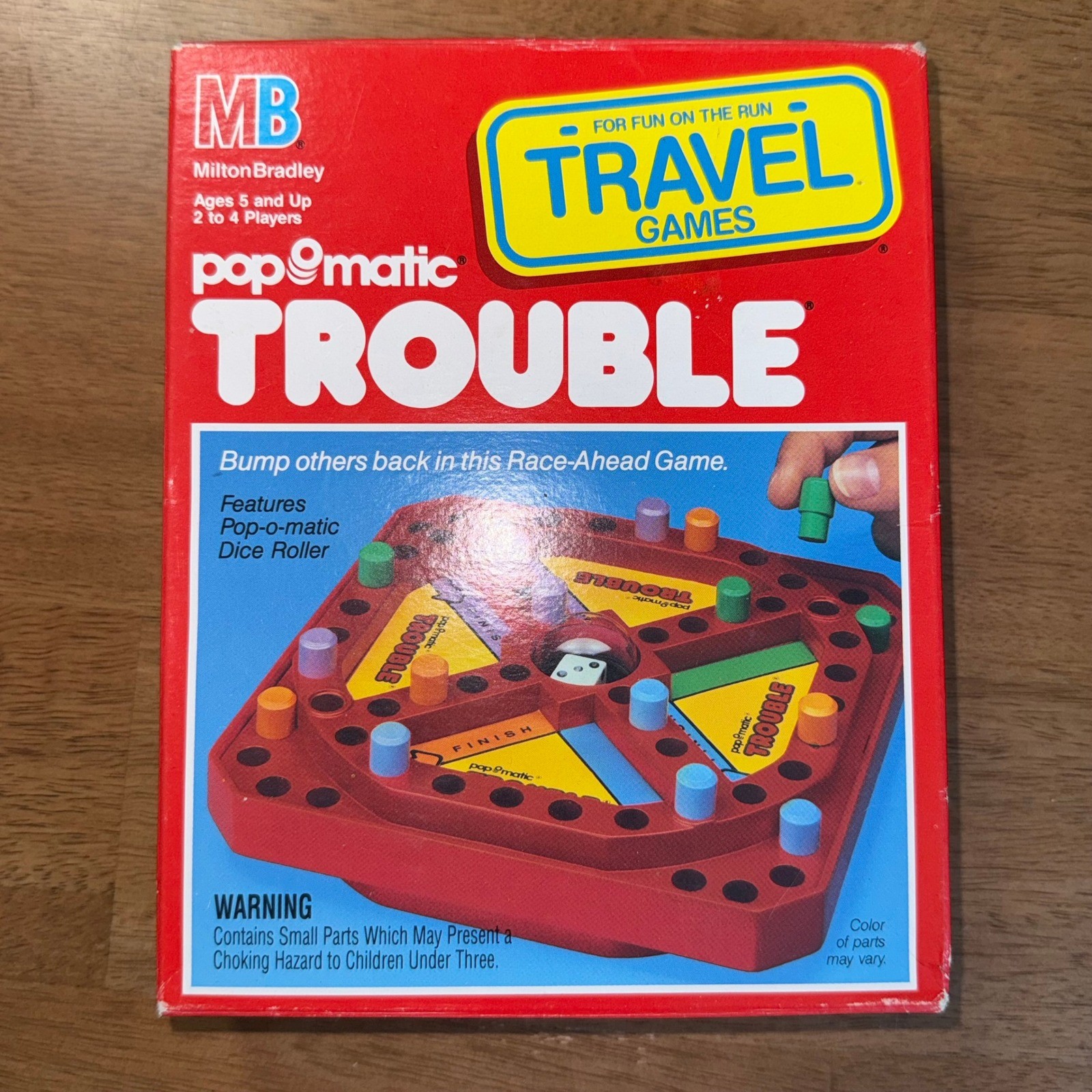 Vintage 1989 Milton Bradley Pop-O-Matic Trouble Travel Game 4704 Complete Boxed