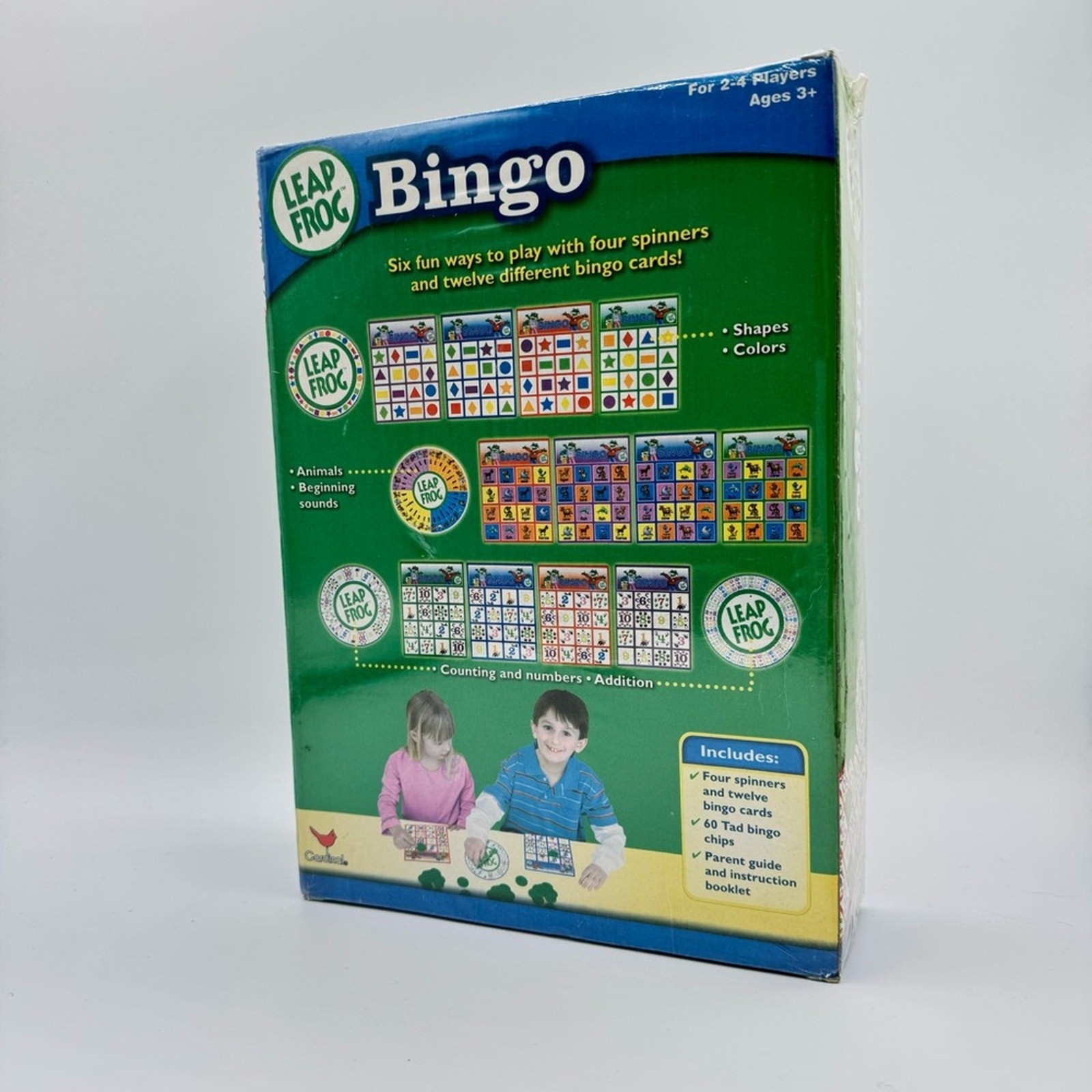 Leap Frog BingoFor 2-4 Players Six Ways To Play Spinners & Cards Game 3+ Years