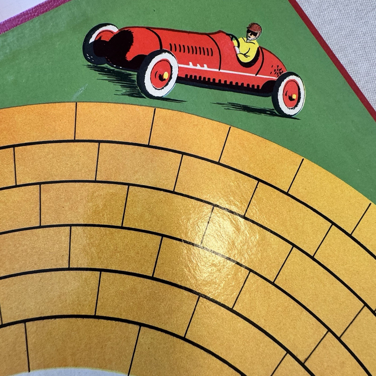 Vintage 1948 Selchow & Righter Huggin The Rail Motoring Auto Race Board Game